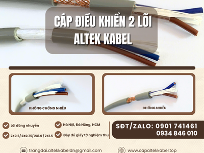Cáp mềm, cáp điều khiển Altek Kabel 2x0.5/ 2x0.75/ 2x1.0/2x1.5 0