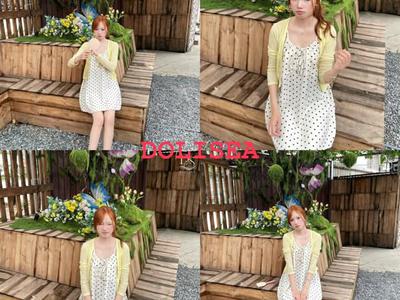 Váy Chấm Bi Ngọt Ngào Cardigan Mỏng Dịu Dàng Mặc Là Xinh 0