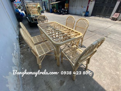 Ghế ăn mây tre đan 3