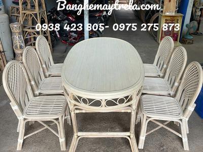 Ghế ăn mây tre đan 5