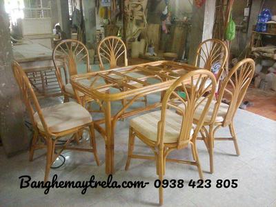 Ghế ăn mây tre đan 9