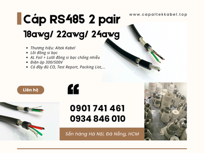 Cáp rs485 2 pair 18awg/ 2 pair 22awg/ 2 pair 24awg Altek Kabel 2