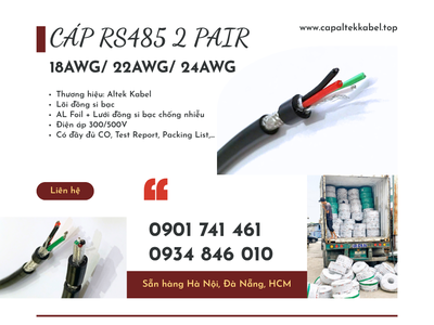 Cáp rs485 2 pair 18awg/ 2 pair 22awg/ 2 pair 24awg Altek Kabel 3