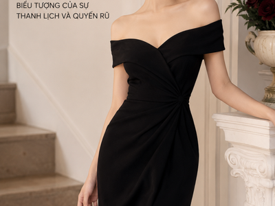 Váy Trễ Vai Có Dây Màu Đen Biểu Tượng Của Sự Thanh Lịch 0