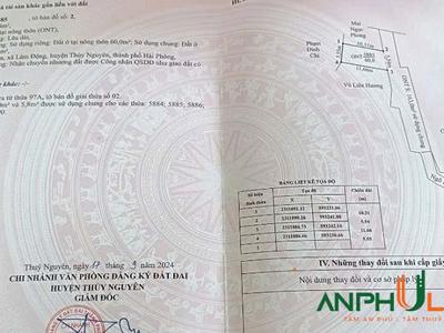 Chị chủ gửi bán lô đất tại TDP Đền, phường Thiên Hương  Lâm Động , TP Hải Phòng 2