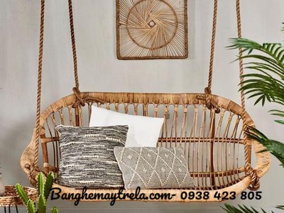 Xích đu đôi mây tự nhiên treo trần nhà 3