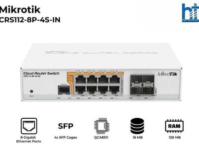 Switch Mikrotik CRS112-8P-4S-IN 0