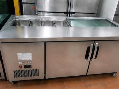 Thanh lý tủ bàn mát salad inox Berjaya 2 cánh   1m8 - Hàng nhập Malaysia 0