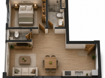 Chính thức 45.72m2 - Giá 4.1 tỷ còn chiết khấu 15 - 1PN1WC Arcadia 0
