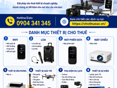 Cho Thuê Thiết Bị Phục Vụ Sự Kiện, Hội Nghị, Du Lịch 0