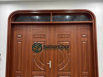 Cửa thép vân gỗ khung chữ U bền chắc, sang đẹp cho mọi công trình. 0