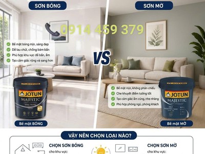 Nên Chọn Sơn Nội Thất BÓNG hay MỜ 0