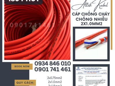 Dây tín hiệu chống cháy chống nhiễu 2x1.0 Altek kabel sẵn Đà Nẵng, Huế, Bình Định 2