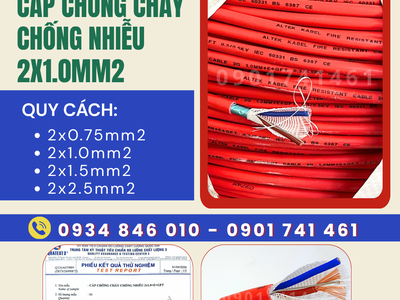 Dây tín hiệu chống cháy chống nhiễu 2x1.0 Altek kabel sẵn Đà Nẵng, Huế, Bình Định 3