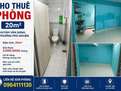 Cho thuê phòng trọ 20m phường phú nhuận 3