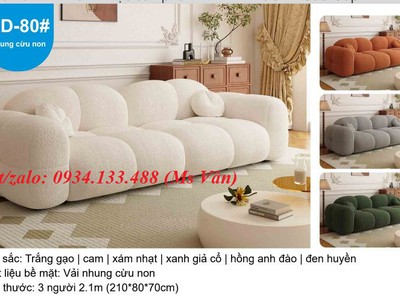 Sofa đẹp phòng khách - sofa lông cừu mềm mại 0
