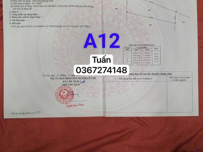 Cần ra nhanh miếng đất vườn 618m2 ở phước thạnh Củ chi - HCM Giá 820 triệu 0