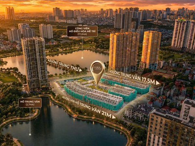 57 tỷ sở hữu ngay siêu phẩm nhà phố 110m2 6 tầng mặt hồ, đường 21m ở Nam Từ Liêm 2