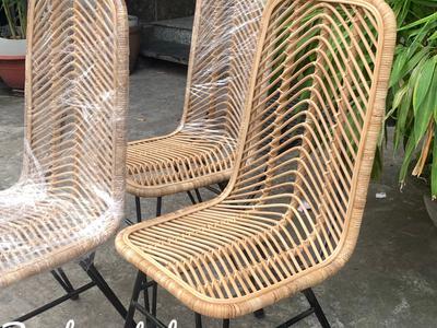 Ghế mây tự nhiên chân sắt 2