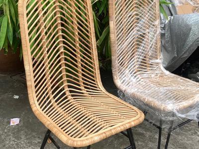Ghế mây tự nhiên chân sắt 3