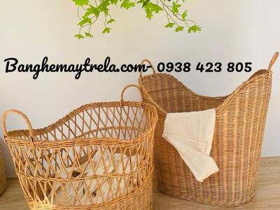 Sọt đựng đồ mây tự nhiên hình oval 4