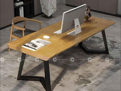 Bàn Giám Đốc Chân Sắt Gỗ Tự Nhiên Sang Trọng 2