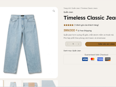Timeless Classic Jeans Quần Jean Form Suông Trẻ Trung, Dễ Phối Đồ 0