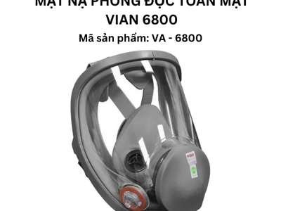 Mặt nạ phòng độc toàn mặt VIAN 6800   Bảo vệ hô hấp toàn diện 0