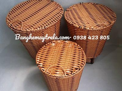 Thùng đựng đồ nhựa giả mây 2