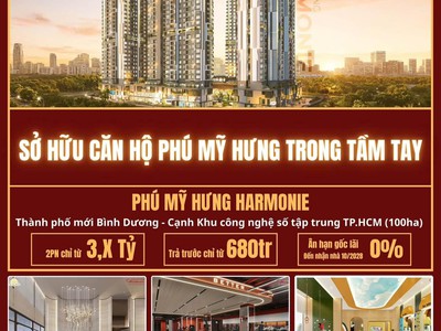 Sở hữu ngay căn hộ phú mỹ hưng chỉ với 680 triệu đồng, 74m2, 2 phòng ngủ, 2 wc. ls 0, ân hạn gốc 0