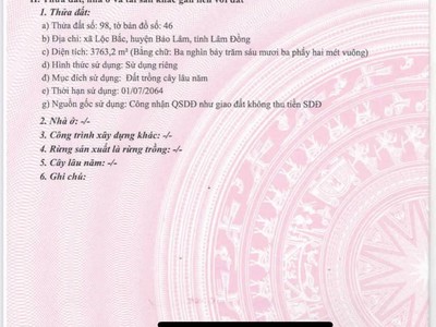 Bán lô đất 6ha thuộc bảo lâm 5 thôn 4 lộc bắc cũ lâm đồng. 2