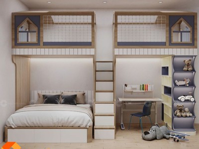 Giường Tầng Gỗ MDF Đa Năng Cho Phòng Ngủ Của Bé 0