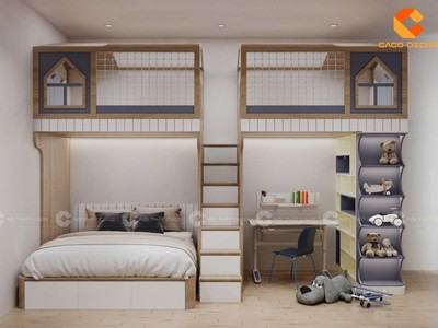 Giường Tầng Gỗ MDF Đa Năng Cho Phòng Ngủ Của Bé 2
