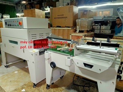 Máy cắt dán và rút màng co POF cho hộp, máy bọc màng co hộp văn phòng phẩm, máy màng co sách vở 1