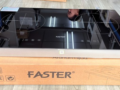 Bếp Từ Đôi Faster FS 268I   Bếp Từ 2 Vùng Nấu Tiết Kiệm Điện, Tặng Máy Hút Mùi   Bộ Nồi 7