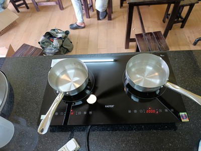Bếp Từ Đôi Faster FS 268I   Bếp Từ 2 Vùng Nấu Tiết Kiệm Điện, Tặng Máy Hút Mùi   Bộ Nồi 1