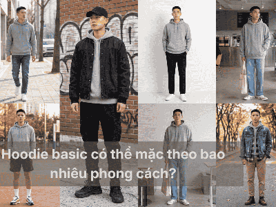 Hoodie basic có thể mặc theo bao nhiêu phong cách 0