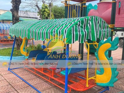 Xích đu thuyền rồng mầm non, xích đu treo mầm non