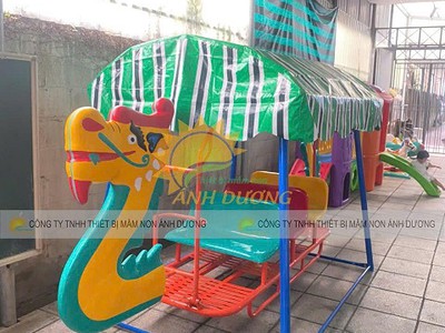 Xích đu thuyền rồng mầm non, xích đu treo mầm non 3
