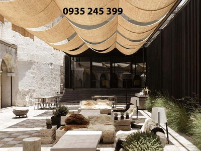 Vải bố trang trí trần các quán 5