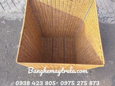 Giỏ vuông mây nhựa tròn 1