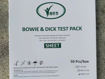 Bowie dick test sheet Vimed 2