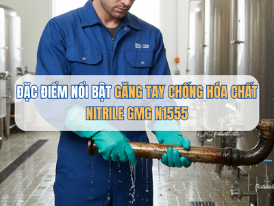Găng Tay Chống Hóa Chất Nitrile Gmg N1555 Bảo Vệ Tay Khi Làm Việc Với Hóa Chất Và Dầu Mỡ 2