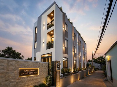 Tòa CHDV mới xây phần thô đường Võ Thị Thừa ,P.An Phú Đông - TPHCM   DT : 332m   10m x 33m .Giá 12,8 0