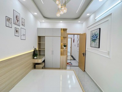 Nhà mới đẹp 3 tầng kiên cố - 42m2 - có 4 phòng ngủ - gần 4 xã - giáp tân phú - hẻm trước nhà 4m - 3