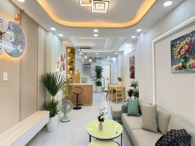 Nhà mới đẹp 3 tầng kiên cố - 42m2 - có 4 phòng ngủ - gần 4 xã - giáp tân phú - hẻm trước nhà 4m - 1