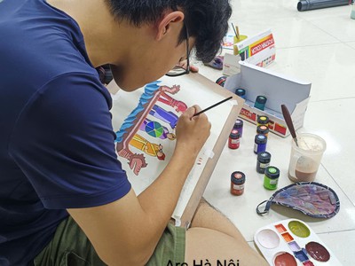 Lớp học vẽ ở Bát tràng 1