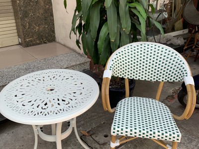 Ghế cafe khung nhôm 3
