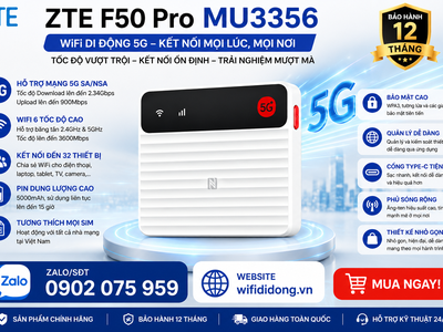 Bộ phát WiFi 5G ZTE F50 Pro MU3356 0