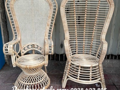Ghế mây tự nhiên đuôi công chụp hình decor 5